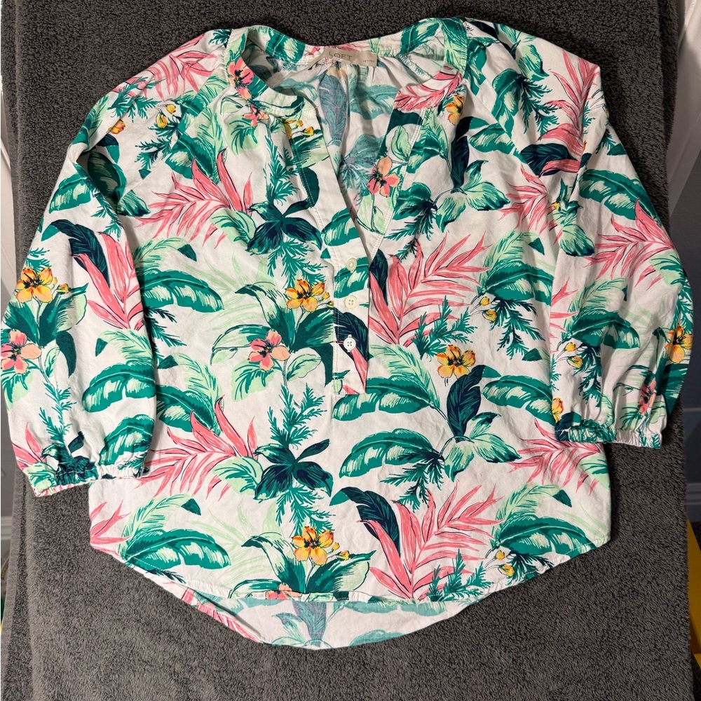 LOFT Tropical‎ Floral Women's Blouse